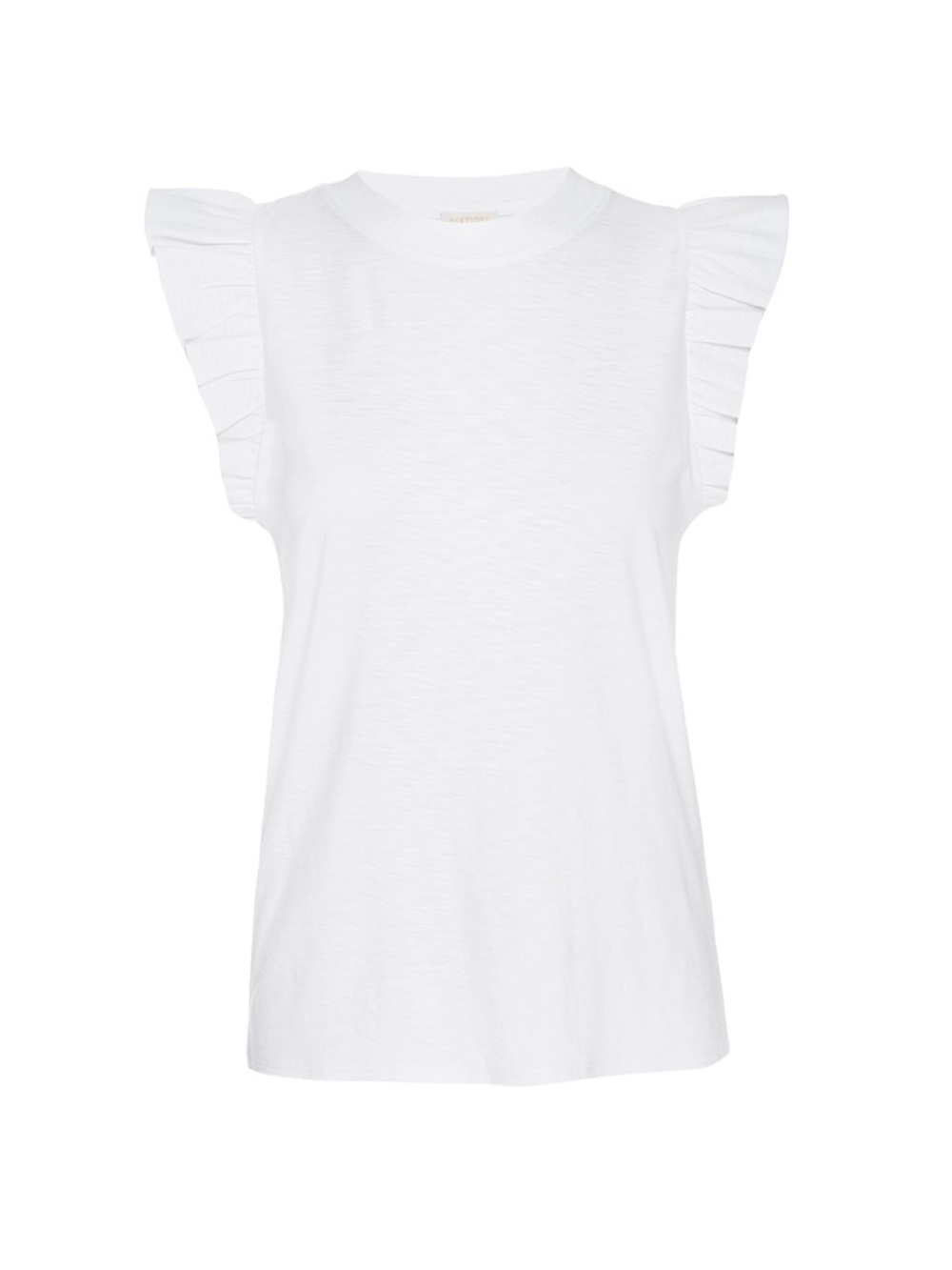 Nation LTD Paulette White Ruffle Sleeve Tee